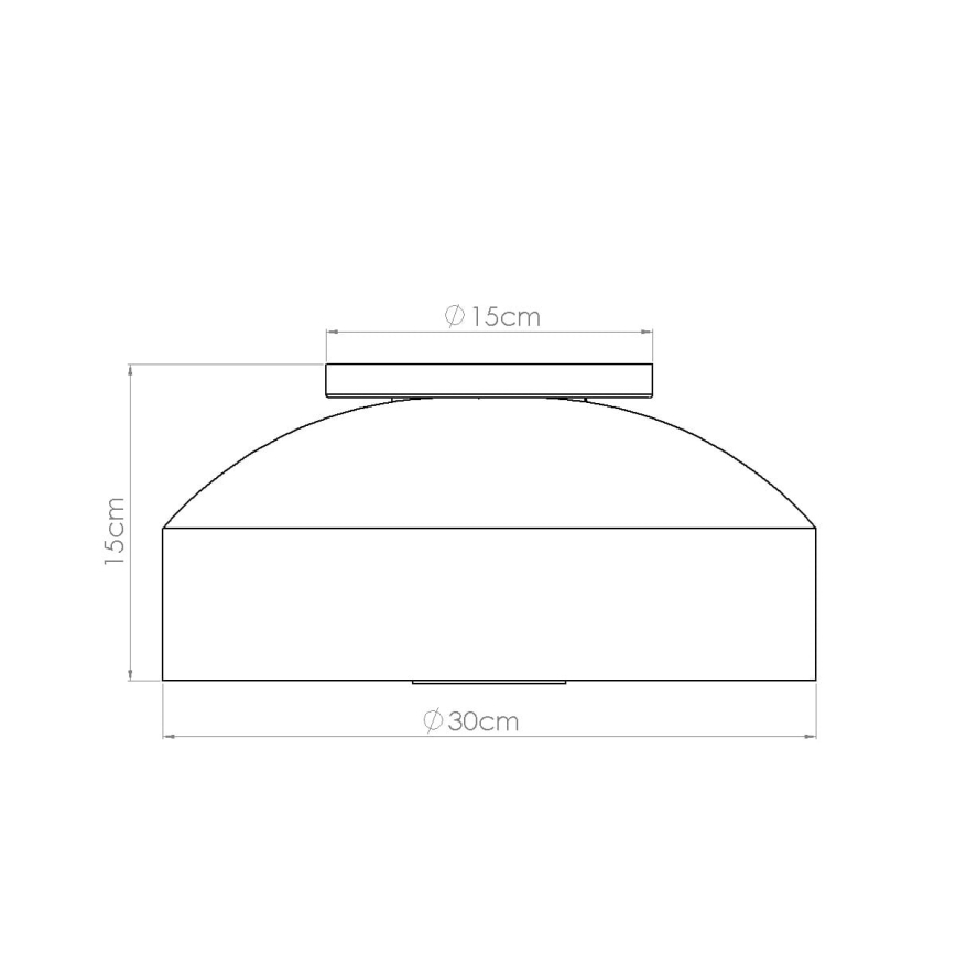 Plafonieră OMIQ 4xE27/15W/230V, diam. 30 cm, roșie