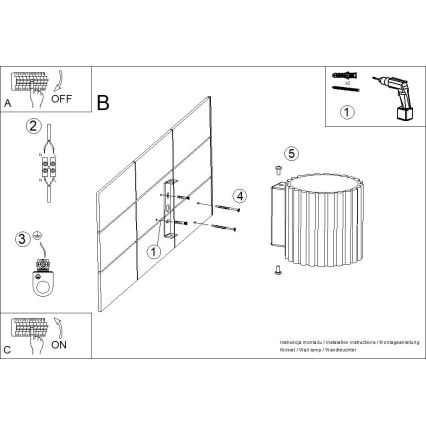 Aplica de perete AURA 1xG9/10W/230V crem