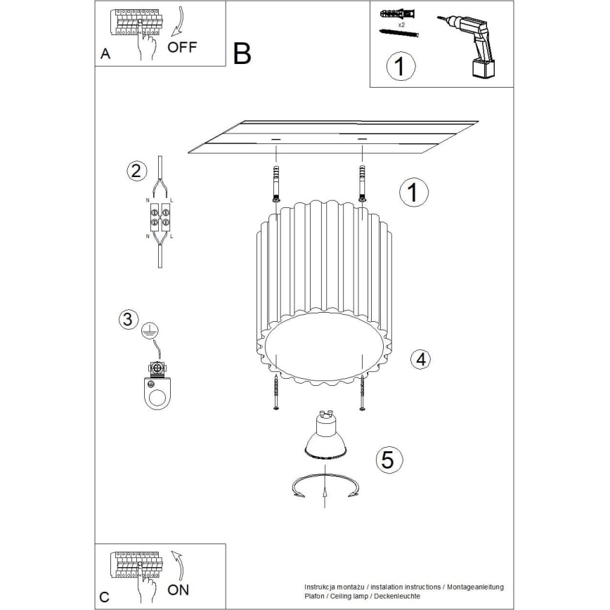 Spot AURA 1xGU10/10W/230V, 10 cm, albastru