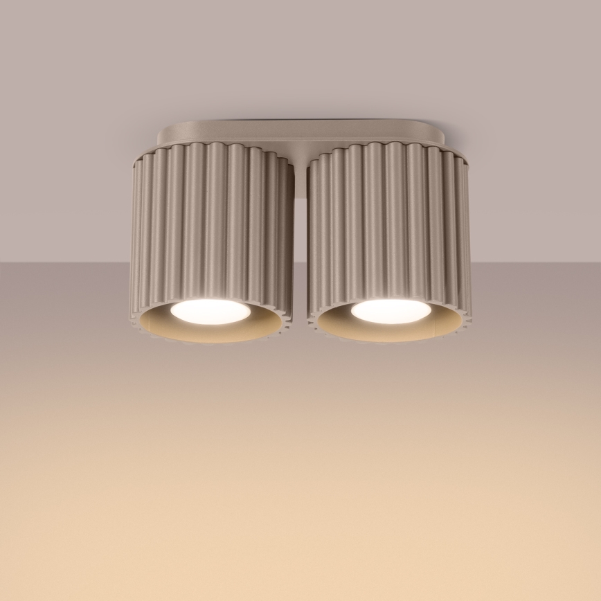 Spot AURA, 2x GU10, 10W, 230V, taupe