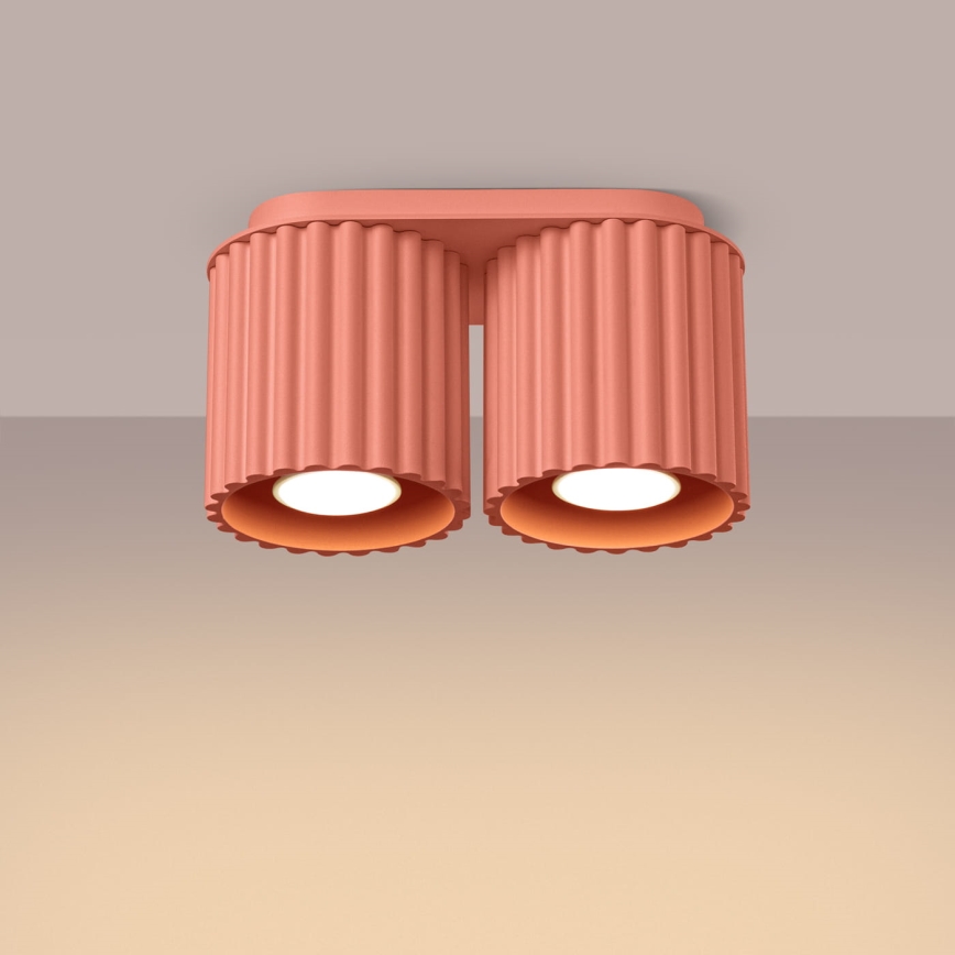 Aplica spot AURA, 2xGU10/10W/230V, roz