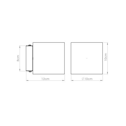 Aplica spot de perete ORBIS 1xG9/8W/230V beton/crem