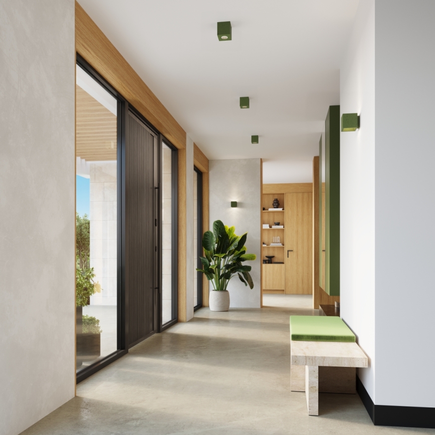 Aplica spot de perete QUAD 1xG9/8W/230V beton/verde