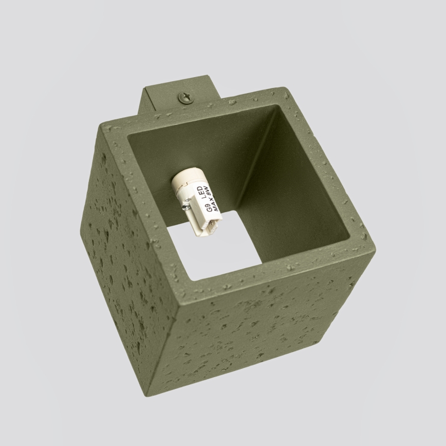 Aplica spot de perete QUAD 1xG9/8W/230V beton/verde
