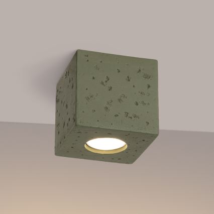 Spot QUAD 1xGU10/10W/230V beton/verde
