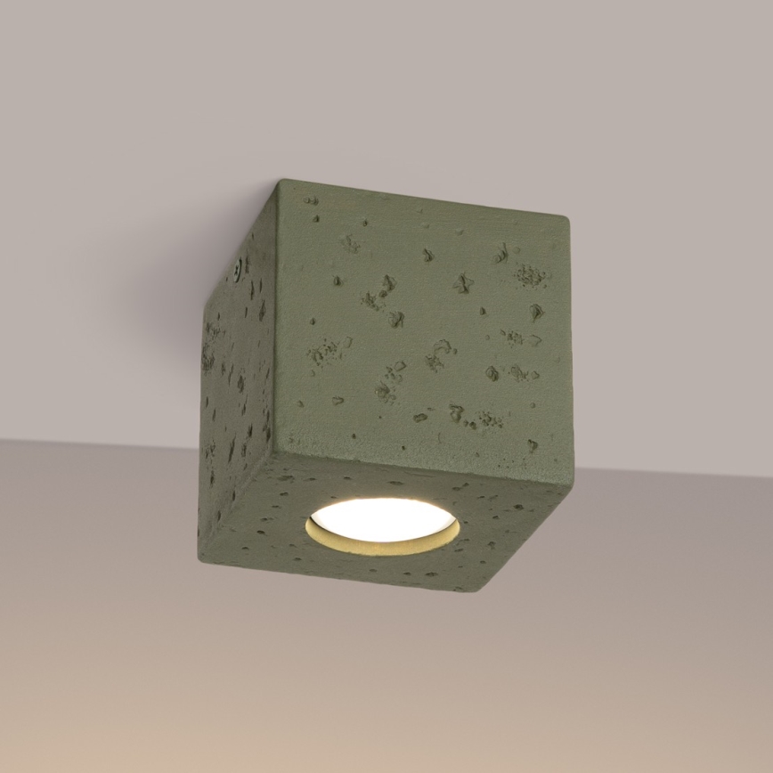 Spot QUAD 1xGU10/10W/230V beton/verde