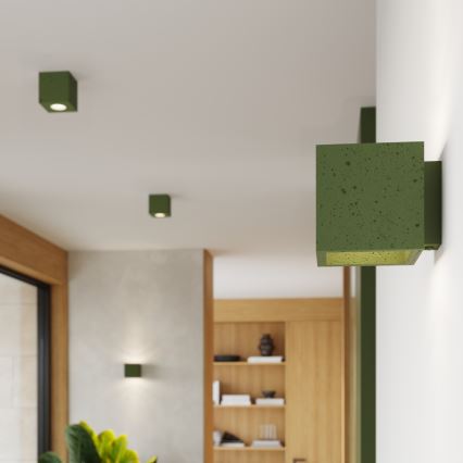 Spot QUAD 1xGU10/10W/230V beton/verde