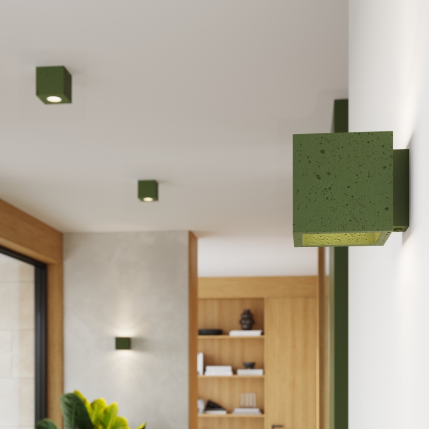 Spot QUAD 1xGU10/10W/230V beton/verde