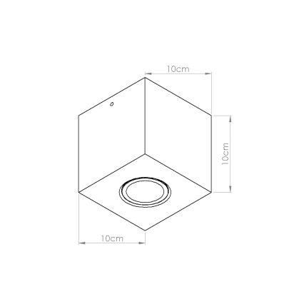 Spot QUAD 1xGU10/10W/230V beton/crem