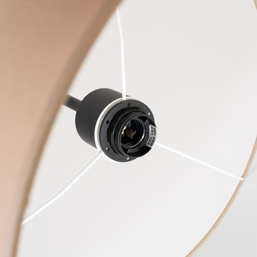 Lustră pe cablu NEVIA, 1xE27/15W/230V, Ø 40 cm, taupe