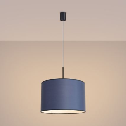 Lustră pe cablu NEVIA 1xE27/15W/230V, diametru 40 cm, albastră