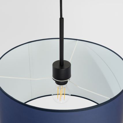 Lustră pe cablu NEVIA 1xE27/15W/230V, diametru 40 cm, albastră