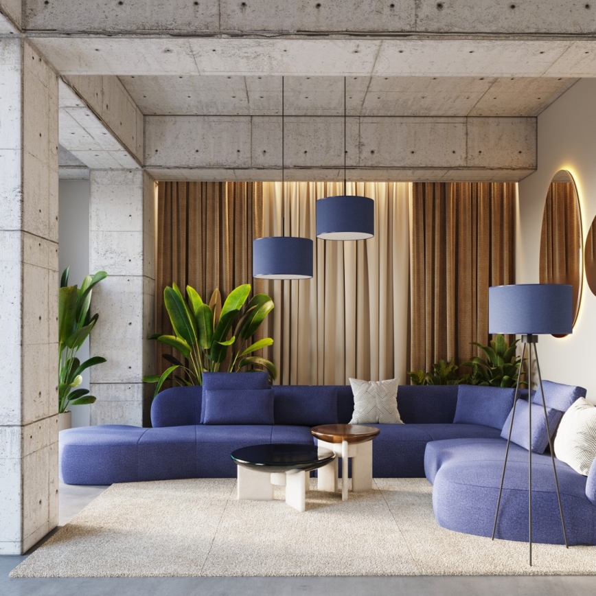 Lampă de podea NEVIA 1xE27/15W/230V albastră