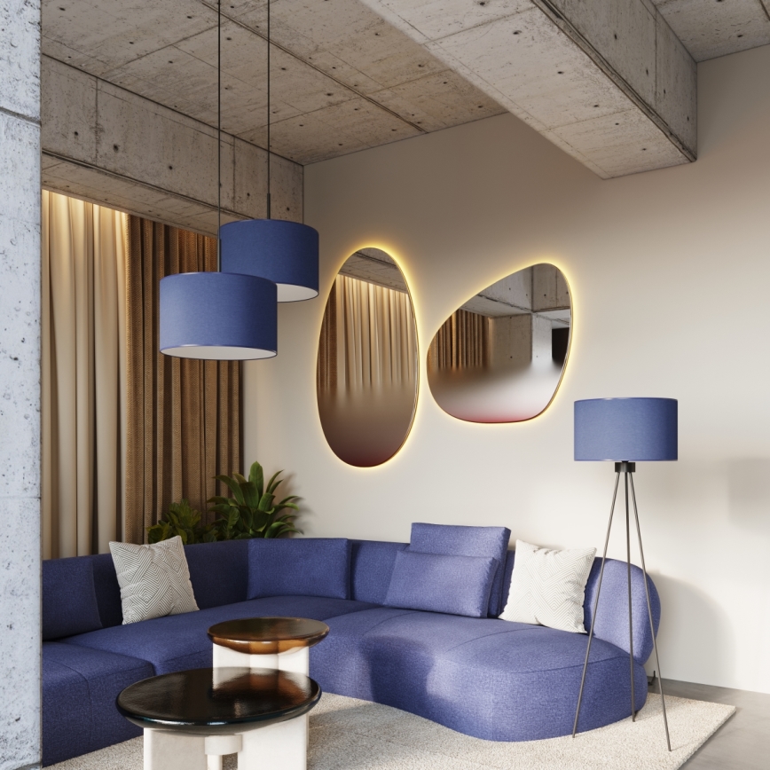 Lampă de podea NEVIA 1xE27/15W/230V albastră