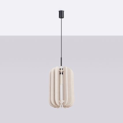 Lustră suspendată pe cablu MULA 1xE27/15W/230V Ø 27 cm crem