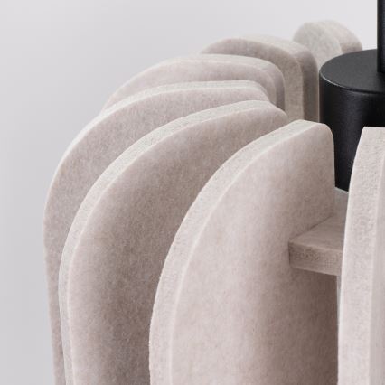 Lustră suspendată pe cablu MULA 1xE27/15W/230V Ø 27 cm crem