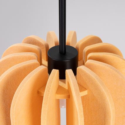 Lampă suspendată pe cablu MULA, 1xE27/15W/230V, Ø 27 cm, galbenă