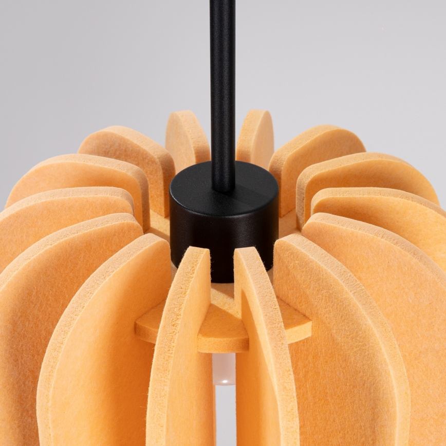 Lampă suspendată pe cablu MULA, 1xE27/15W/230V, Ø 27 cm, galbenă