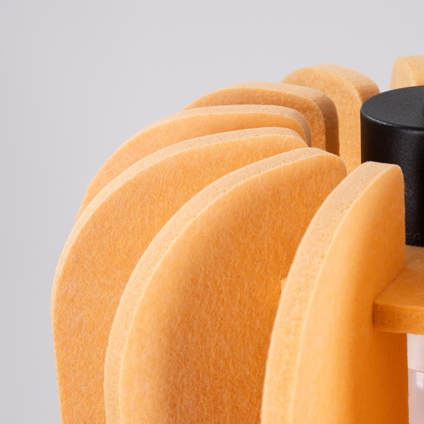 Lampă suspendată pe cablu MULA, 1xE27/15W/230V, Ø 27 cm, galbenă