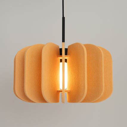 Lustră suspendată pe cablu MULA, 1 x E27, 15 W, 230 V, diam. 45 cm, galbenă