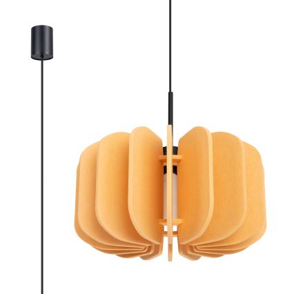 Lustră suspendată pe cablu MULA, 1 x E27, 15 W, 230 V, diam. 45 cm, galbenă