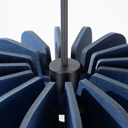 Pendul pe cablu MULA 1xE27/15W/230V Ø 45 cm albastru