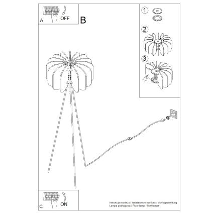 Lampadar MULA 1xE27/15W/230V albastru