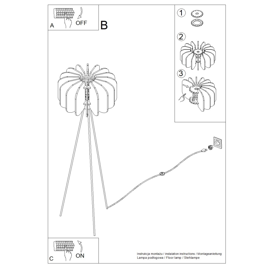 Lampadar MULA 1xE27/15W/230V albastru