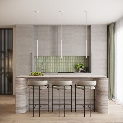 Lustră suspendată pe cablu ARCHE 2xG9/8W/230V alb