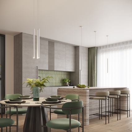 Lustră suspendată pe cablu ARCHE 2xG9/8W/230V alb