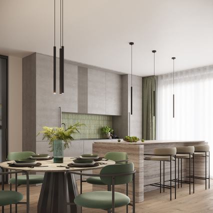 Lustră suspendată pe cablu ARCHE 2xG9/8W/230V, negru