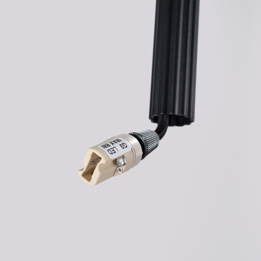 Lustră suspendată pe cablu ARCHE 2xG9/8W/230V, negru