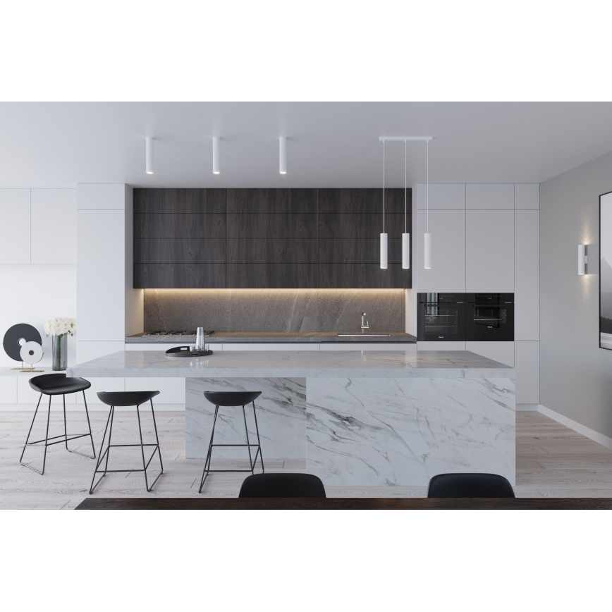 Lustră suspendată cu cablu LAGOS 2xGU10/10W/230V albă