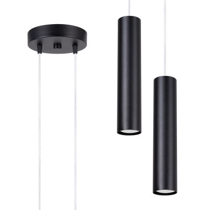 Lampă suspendată pe cablu LAGOS, 2 x GU10, 10 W, 230 V, negru