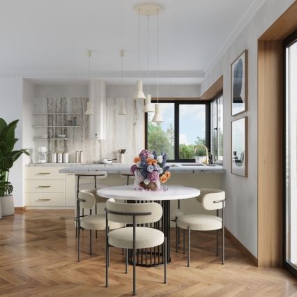 Lustră pe cablu ESTRIA 1xE14/10W/230V, Ø 14 cm, crem