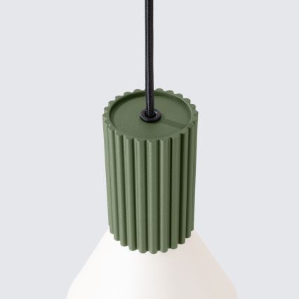 Lustră suspendată pe cablu ESTRIA, 1xE14/10W/230V, Ø 14 cm, verde