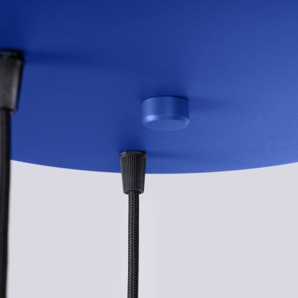 Lustră suspendată pe cablu ESTRIA, 3xE14/10W/230V, Ø 30 cm, albastru