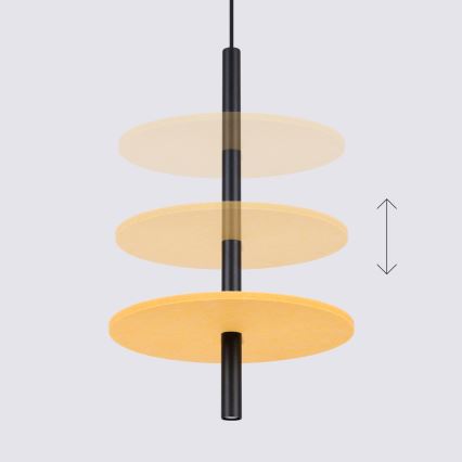 Pendul pe cablu FELTRO 1xG9/8W/230V negru/galben