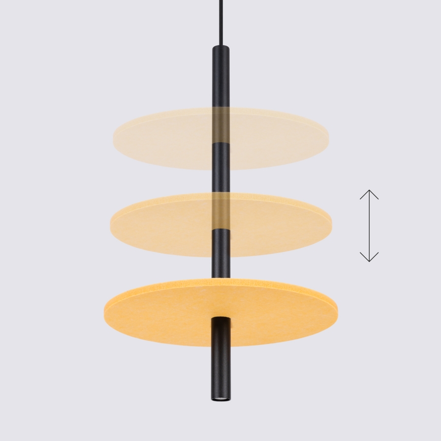 Pendul pe cablu FELTRO 1xG9/8W/230V negru/galben