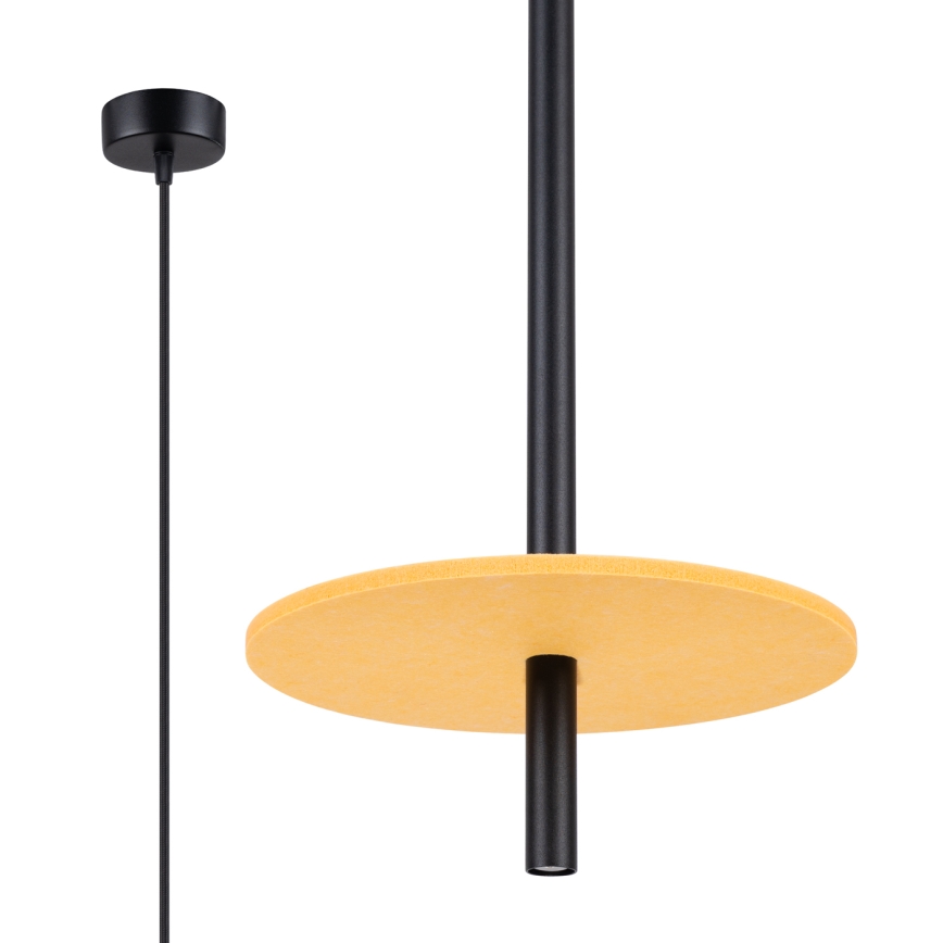 Pendul pe cablu FELTRO 1xG9/8W/230V negru/galben