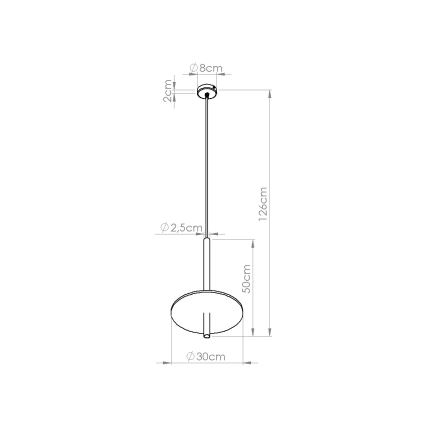 Pendul pe cablu FELTRO 1xG9/8W/230V negru/galben