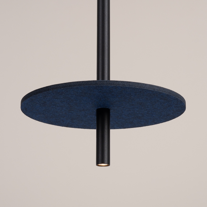Lustră pe cablu FELTRO 1xG9/8W/230V negru/albastru