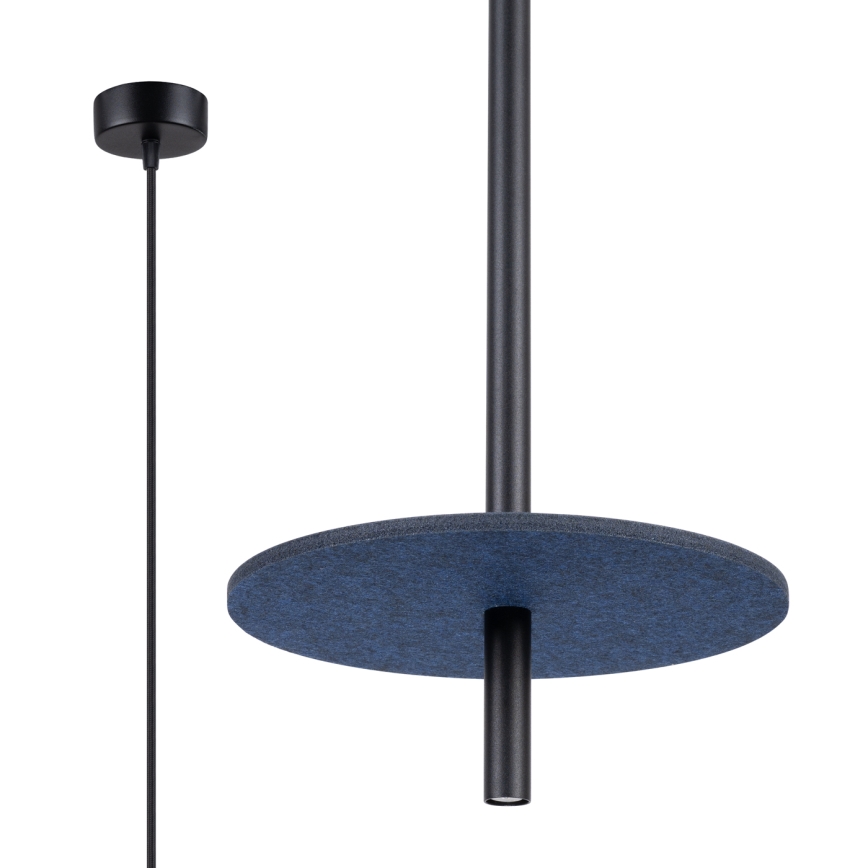 Lustră pe cablu FELTRO 1xG9/8W/230V negru/albastru