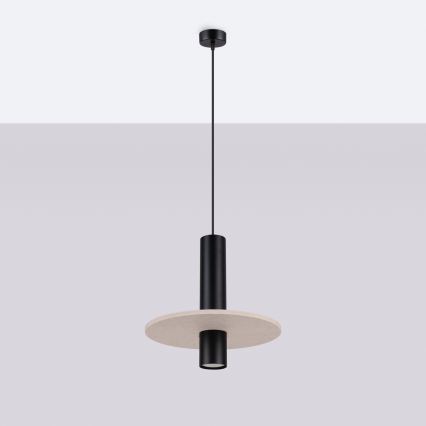 Lampă suspendată pe cablu PELTA 1xGU10/10W/230V negru/crem