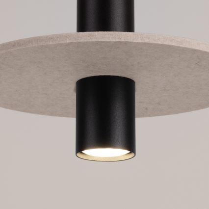 Lampă suspendată pe cablu PELTA 1xGU10/10W/230V negru/crem