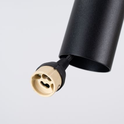 Lampă suspendată pe cablu PELTA 1xGU10/10W/230V negru/crem