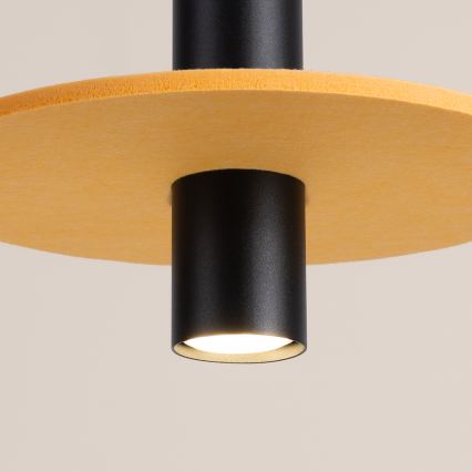 Lampă suspendată cu cablu PELTA 1xGU10/10W/230V negru/galben