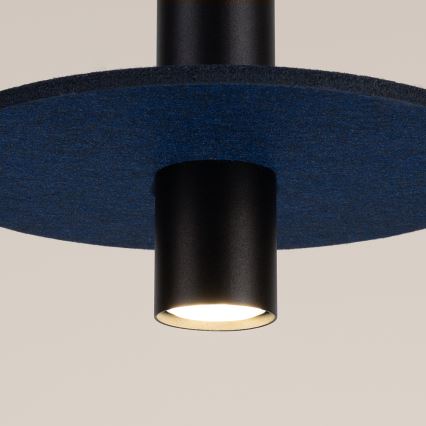 Lustră suspendată pe cablu PELTA 1xGU10/10W/230V negru/albastru