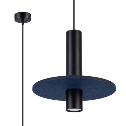 Lustră suspendată pe cablu PELTA 1xGU10/10W/230V negru/albastru