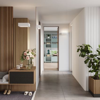 Aplica de perete RIGATA 1xE27/15W/230V ceramică/albă